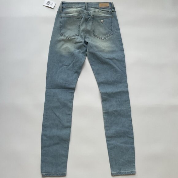 Guess Women’s Power Curvy Mid Rise Skinny Jeans Light Blue Size 27 - Picture 9 of 13